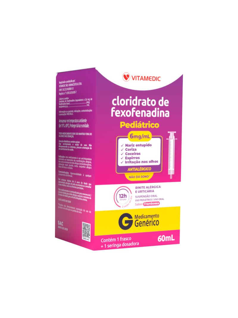 Fexofenadina-Vitamedic-60ml-Suspensao-Oral---Seringa-6mg-ml-Generico-