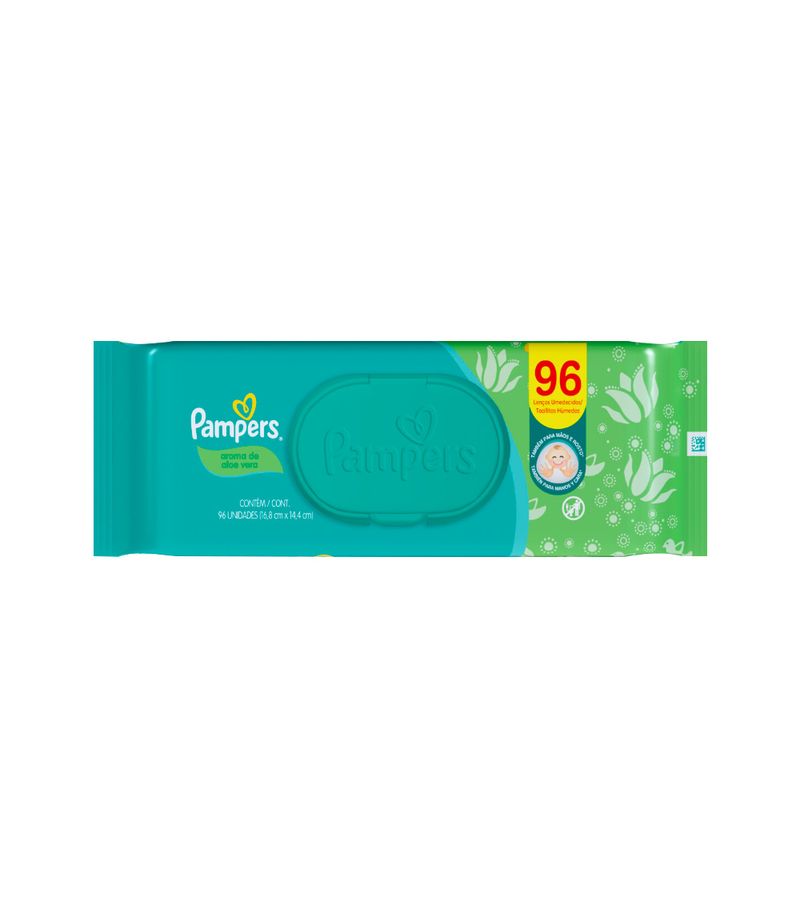 Lenco-Umedecida-Pampers-Com-96-Aloe-Vera