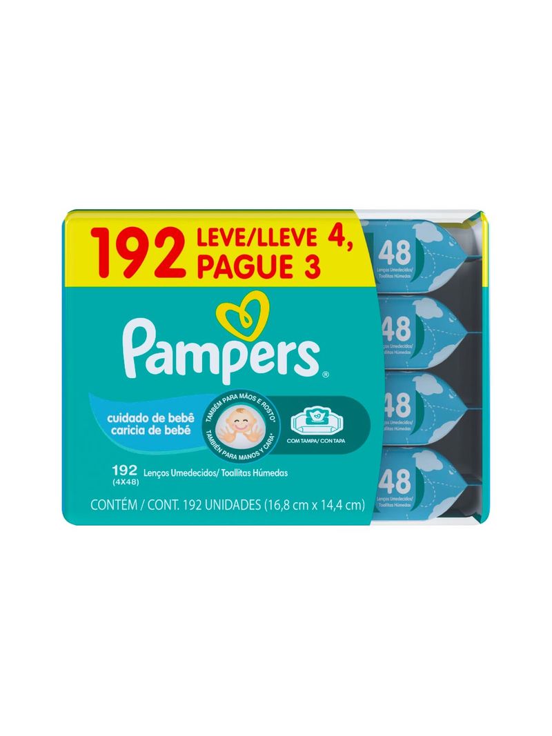 Lencos-Umedecidos-Pampers-Leve-4-Pague-3-Com-4x48-Cuidado-De-Bebe--Especial