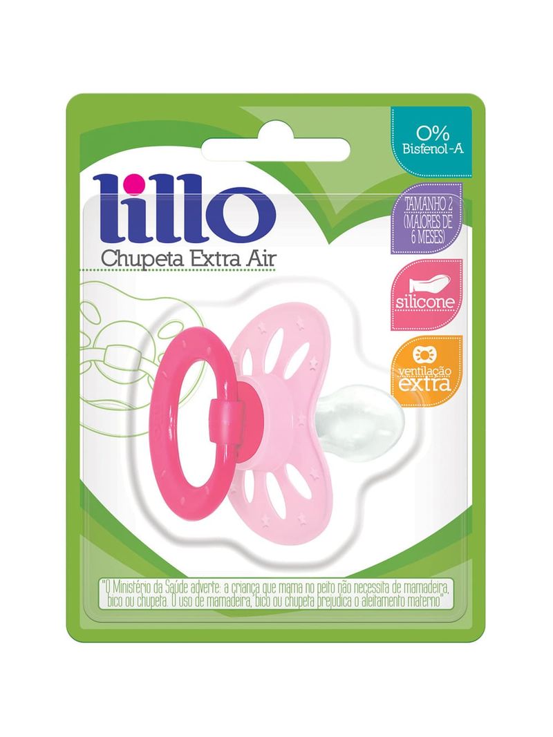 Chupeta-Lillo-Ortodontica-Silicone-Rosa-N.2