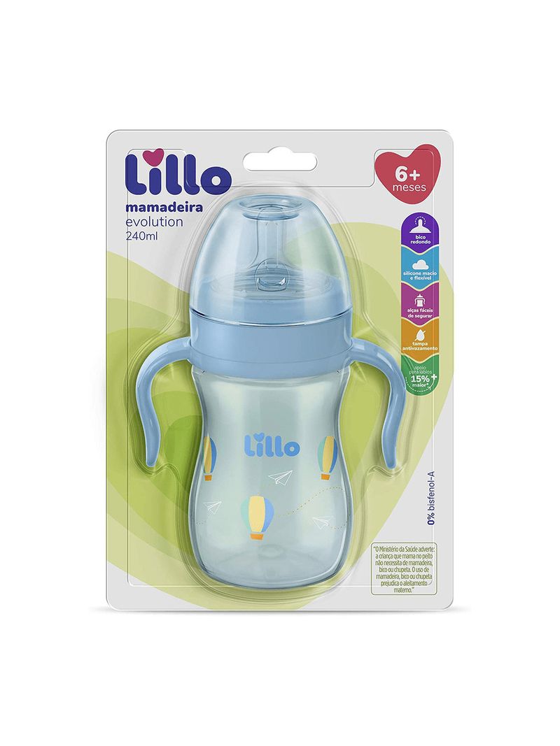 Mamadeira-Lillo-Evolution-240ml-Com-Alca-Azul
