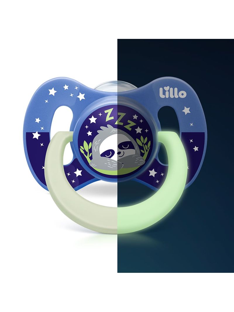 Chupeta-Lillo-Silicone-6-Meses-Azul-Com-2-Unidades-Bico-Silicone