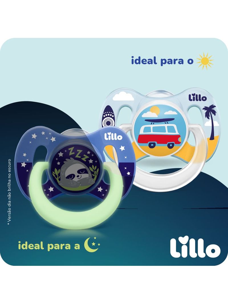 Chupeta-Lillo-Silicone-6-Meses-Azul-Com-2-Unidades-Bico-Silicone