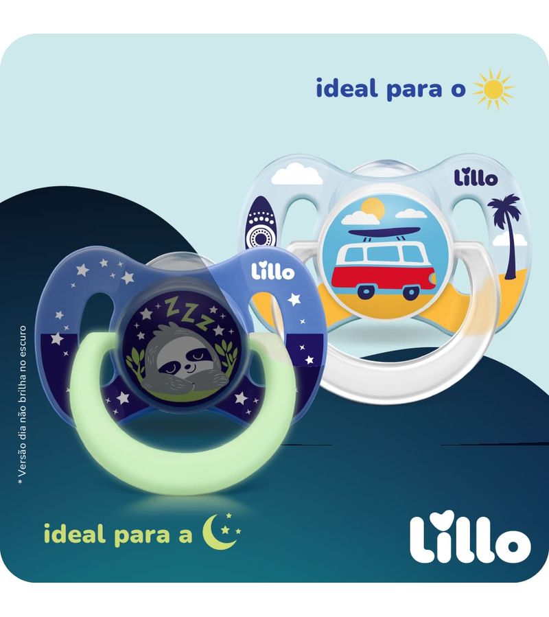 Chupeta-Lillo-Silicone-6-Meses-Azul-Com-2-Unidades-Bico-Silicone