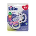 Chupeta Lillo Silicone 6 Meses Lilas Com 2 Unidades Bico Silicone