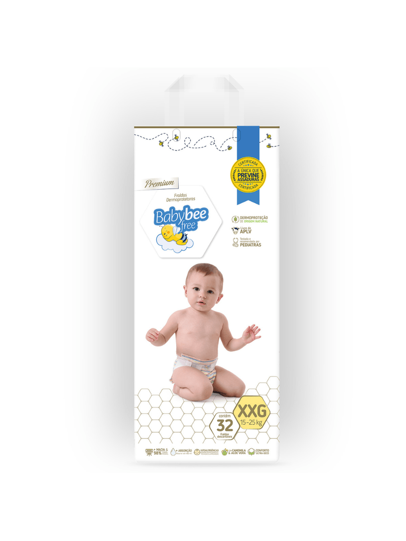 Fralda-Baby-Bee-Free-Com-32-Tamanho-Xxg-Dermoprotetora