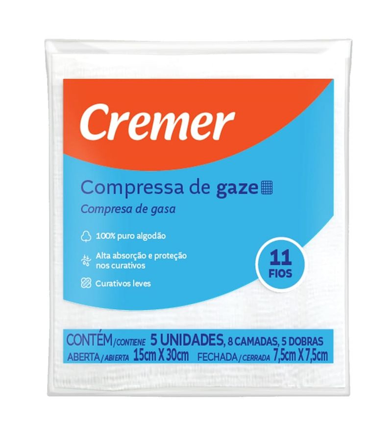 Compressa-Gaze-Cremer-C-5-15cmx30cm-Esteril