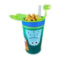 Copo Nuby 2 Em 1 270ml Com Canudo Porta Snack Azul