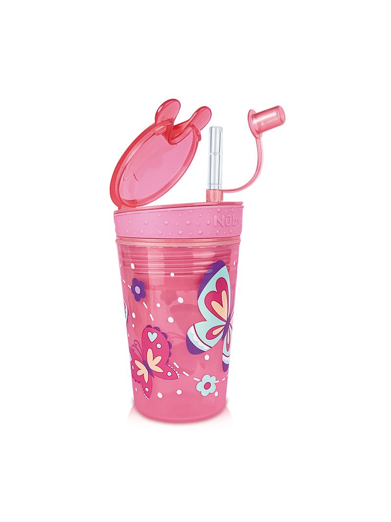 -Copo-Nuby-2-Em-1-270ml-Com-Canudo-Porta-Snack-Rosa