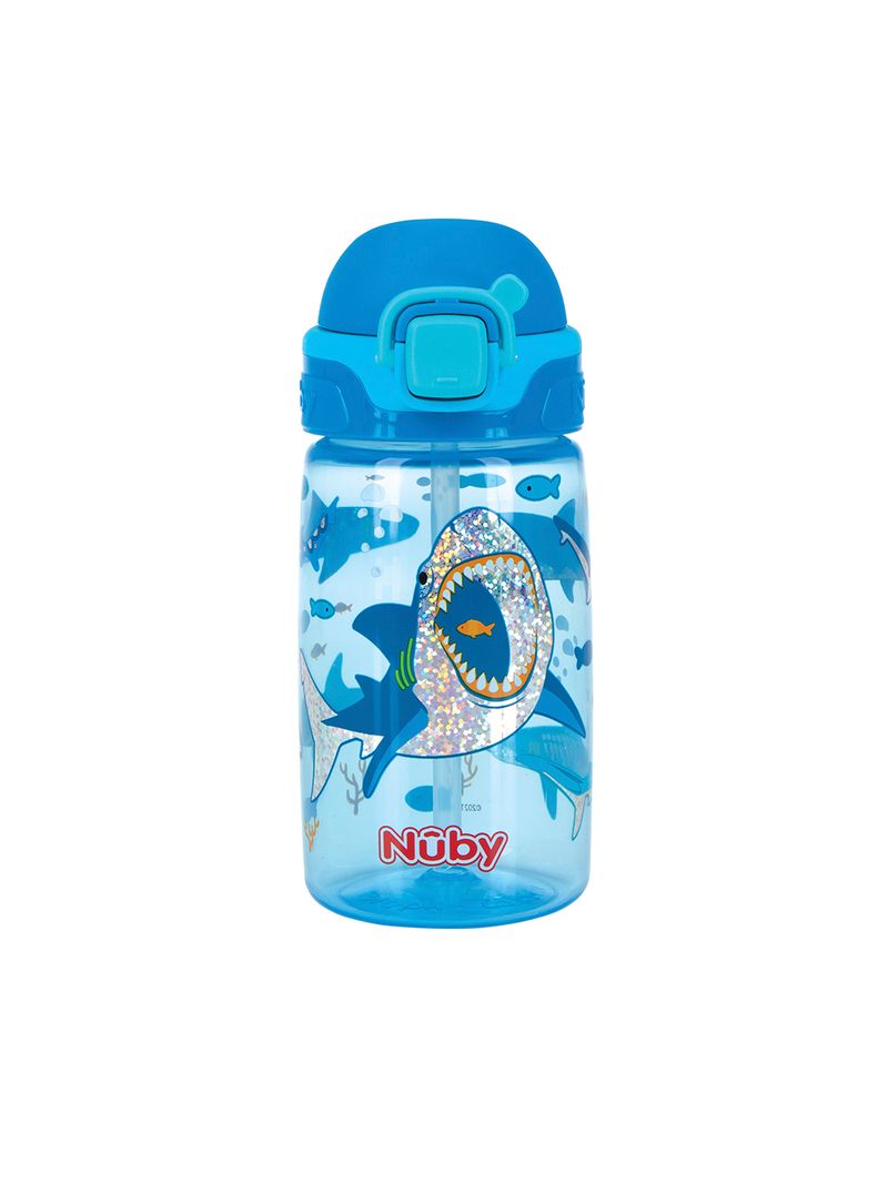 Garrafinha-Nuby-415ml-Com-Canudo-Azul
