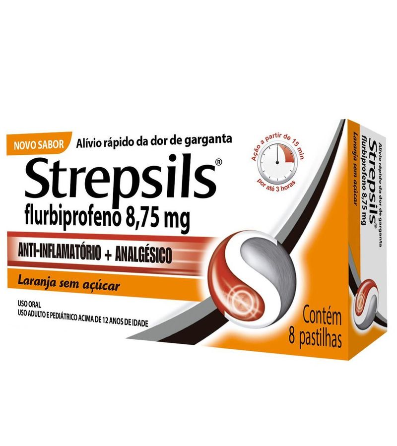 Pastilhas-Para-Garganta-Strepsils-Sabor-Laranja---Sem-Acucar---Caixa-8--Pastilhas