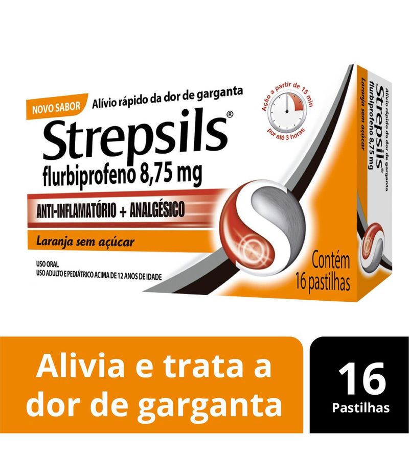 Pastilhas-Para-Garganta-Strepsils-Sabor-Laranja---Sem-Acucar---Caixa-16--Pastilhas