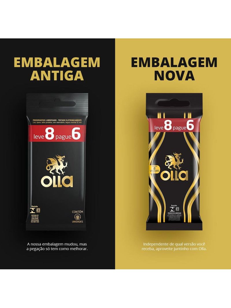 Preservativo-Camisinha-Olla-Lubrificado---Leve-8-Pague-6-Unidades