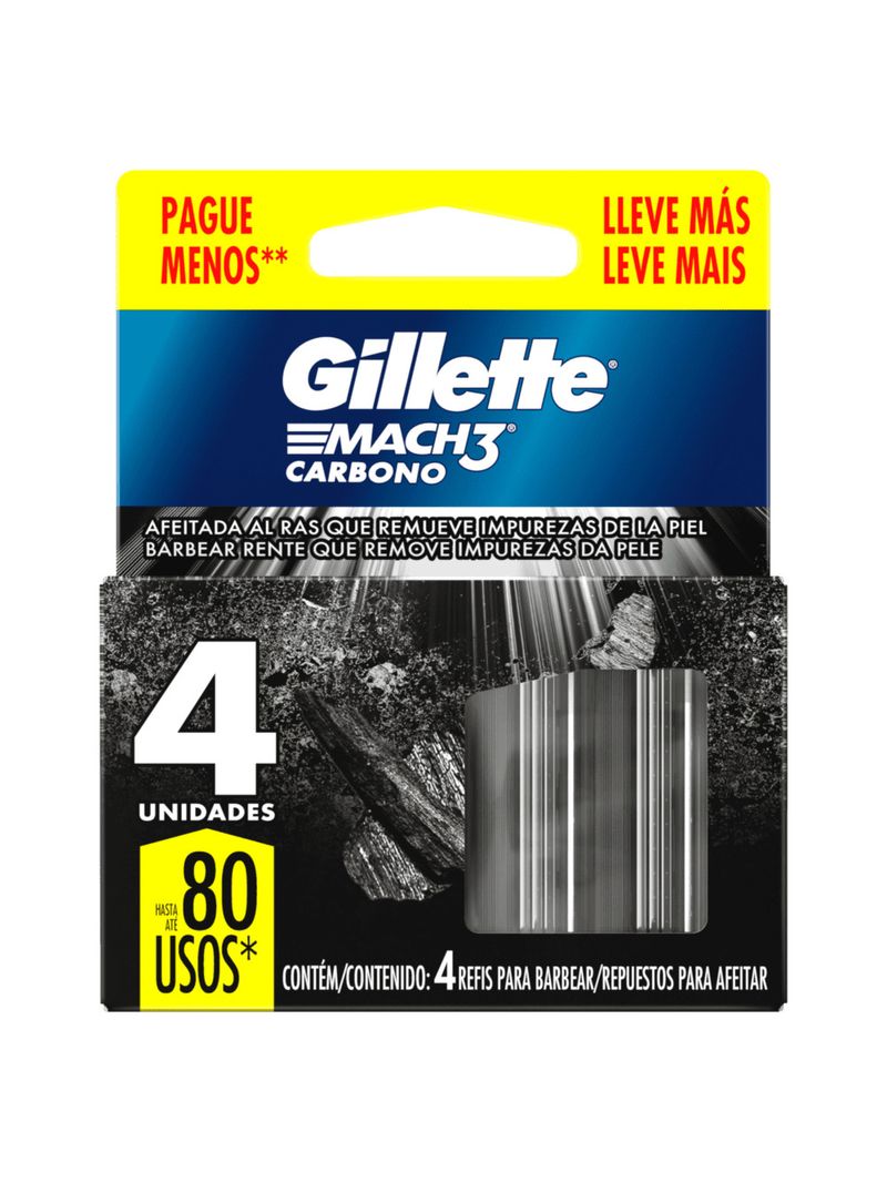 Lamina-Gillette-Mach3-Com-4-Leve---Pague--Carbono-Especial