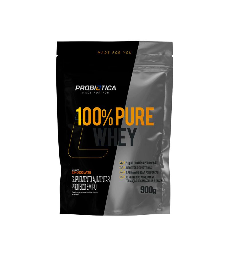 Suplemento-Probiotica-100--Pure-Whey-900g-Chocolate