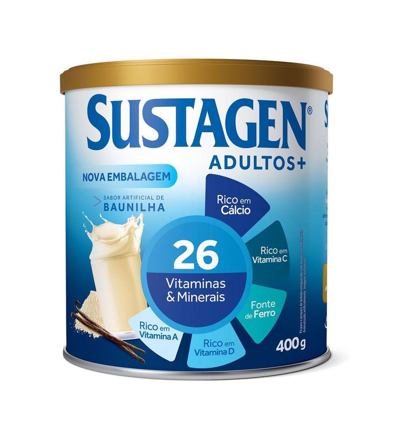 Complemento-Alimentar-Sustagen-Adultos--Sabor-Baunilha---Lata-400g