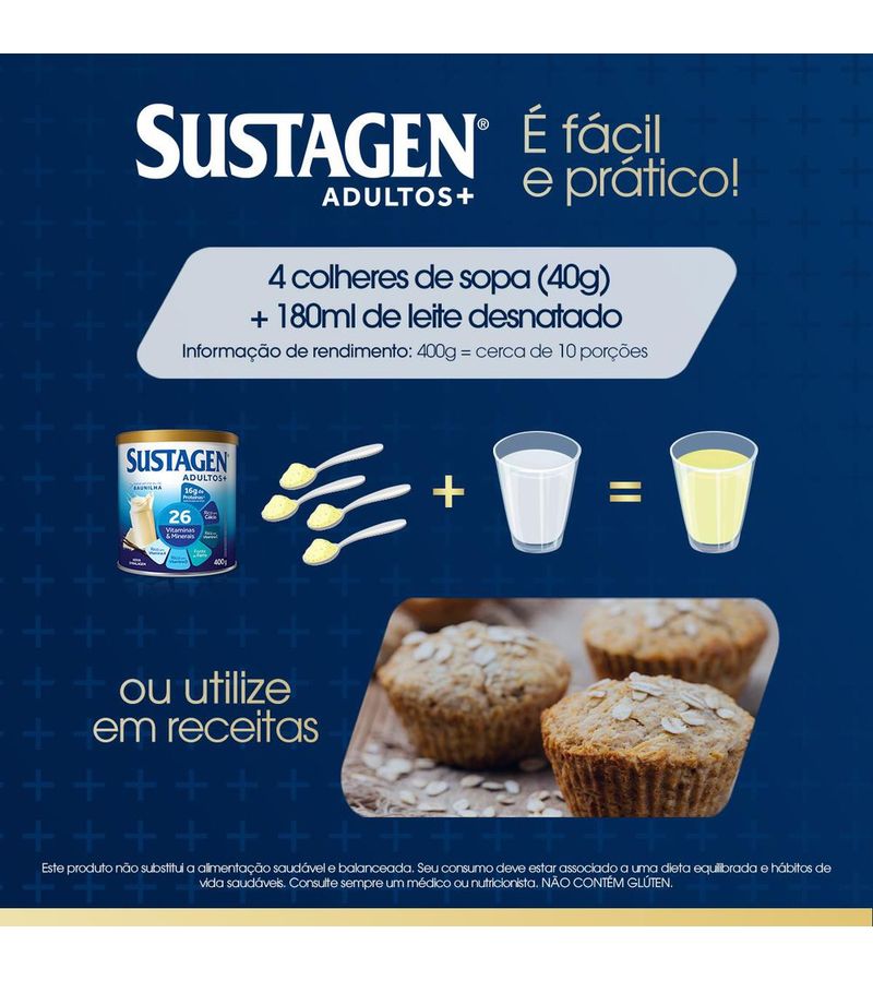 Complemento-Alimentar-Sustagen-Adultos--Sabor-Baunilha---Lata-400g