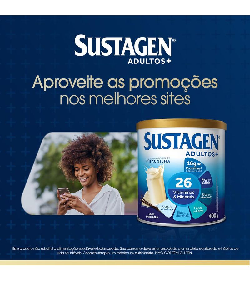 Complemento-Alimentar-Sustagen-Adultos--Sabor-Baunilha---Lata-400g