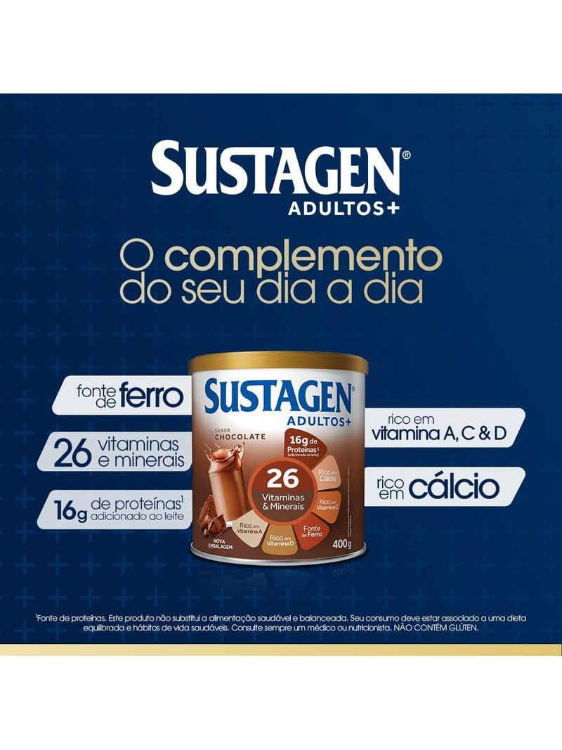 Complemento-Alimentar-Sustagen-Adultos--Sabor-Chocolate---Lata-400g