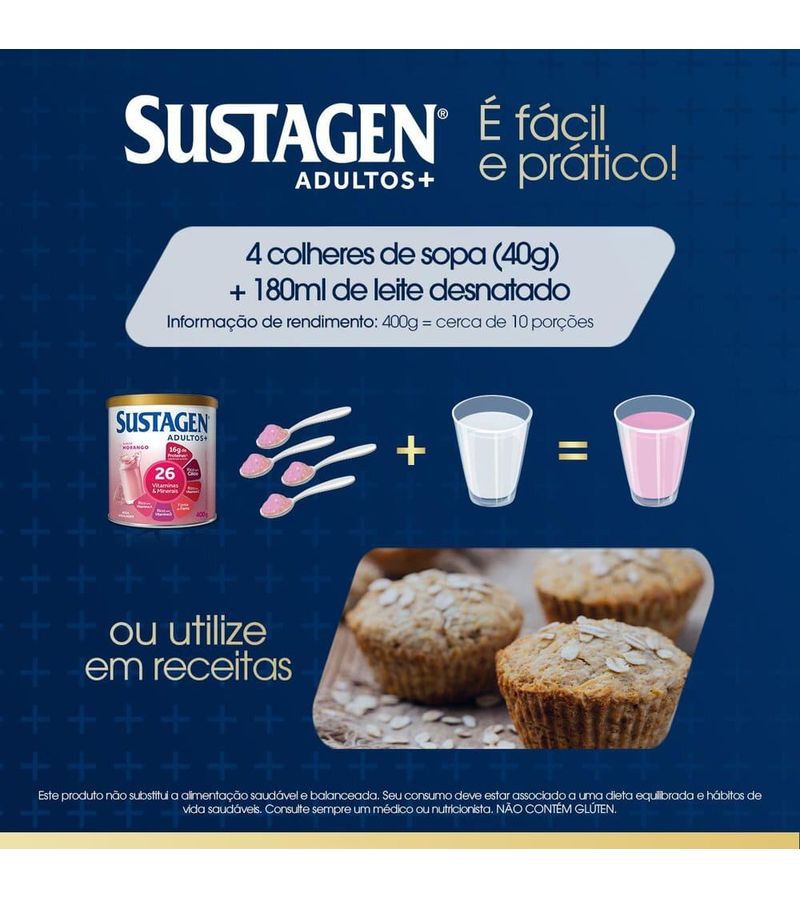 Complemento-Alimentar-Sustagen-Adultos--Sabor-Morango---Lata-400g