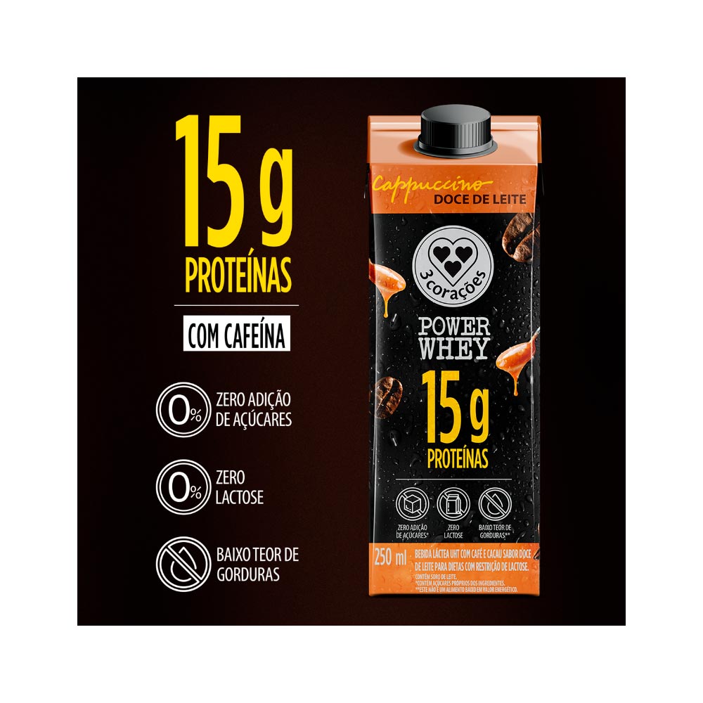 cy425354123 POWER WHEY 15G CAPPUCCINO 250ML DOCE DE LEITE - Drogaria Catarinense