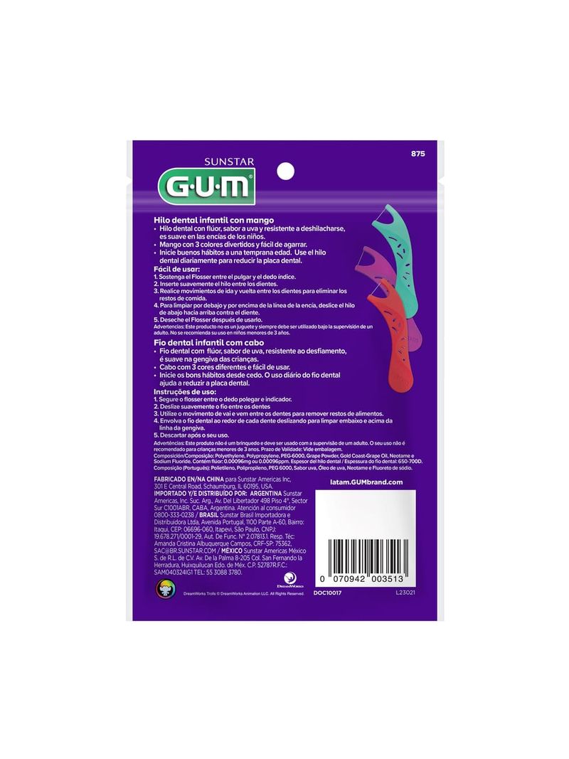 -Fio-Dental-Gum-Trolls-World-Com-20-Uva-Com-Fluor