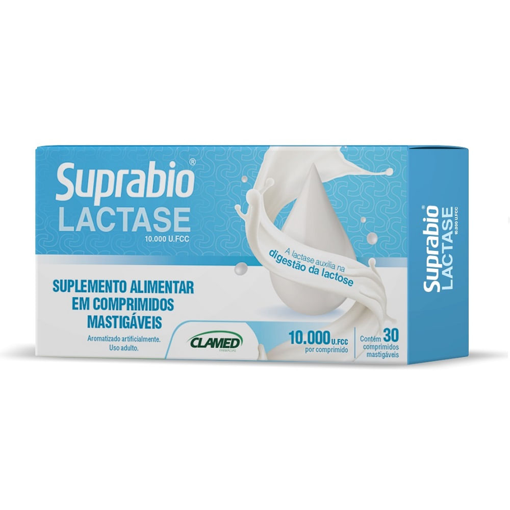 SUPLEMENTO ALIMENTAR SUPRABIO LACTASE 10.000 U.FCC 30 COMPRIMIDOS