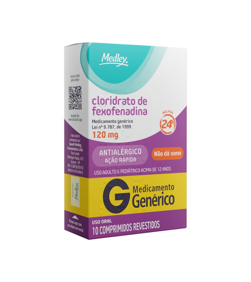 Fexofenadi-Medley-Com-10-Comprimidos-Revestidos-120mg-Generico