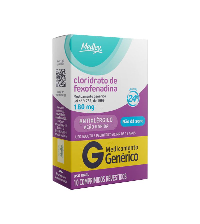 Fexofenadi-Medley-Com-10-Comprimidos-Revestidos-180mg-Generico
