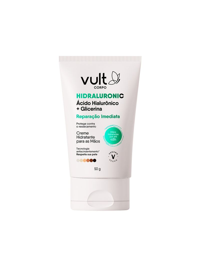 Creme-Para-As-Maos-Vult-Corpo-Hidraluronic-50gr-Reparacao-Imediata