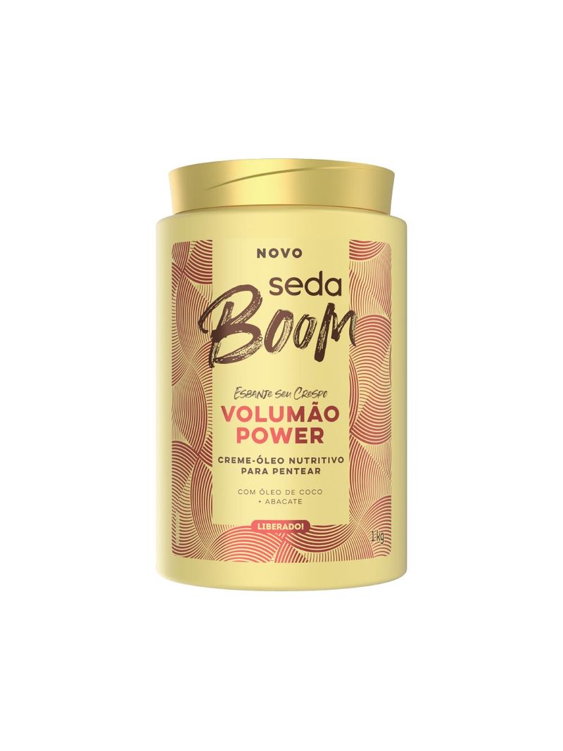 Creme-Para-Pentear-Seda-Boom-1kg-Volumao-Power
