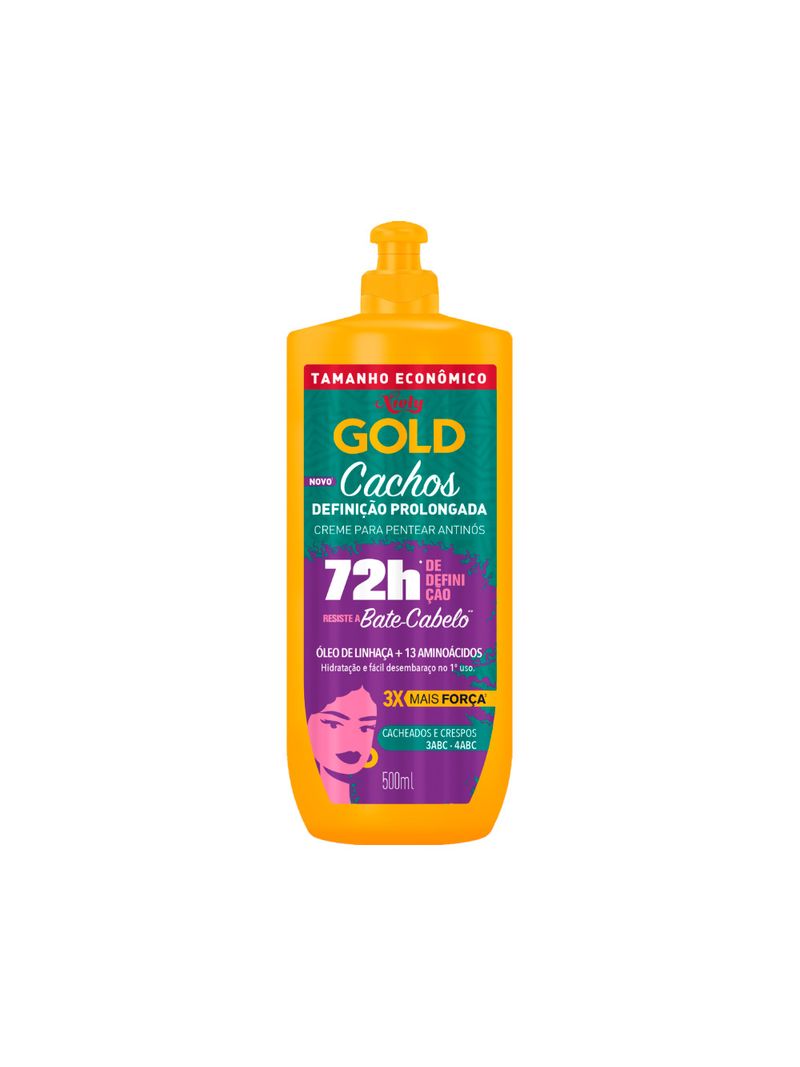 Creme-Para-Pentear-Niely-Gold-Cachos-500ml-Definicao-Prolongada