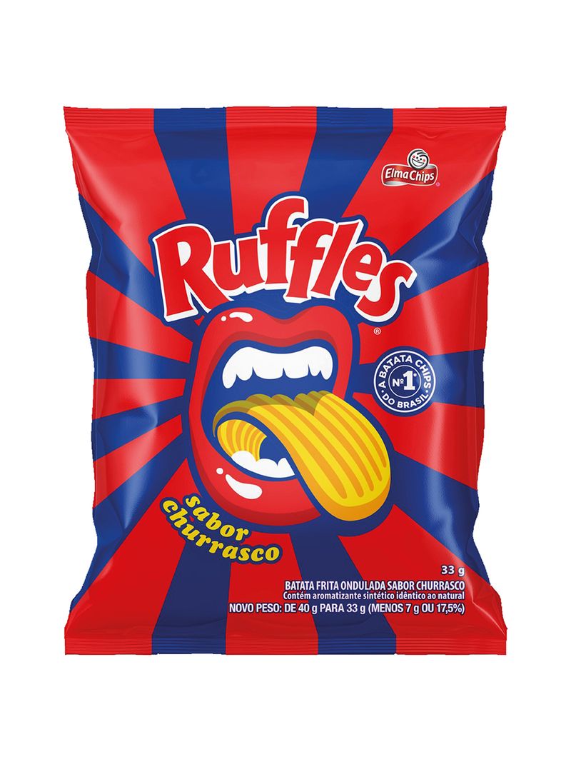 BATATA RUFFLES 33GR CHURRASCO