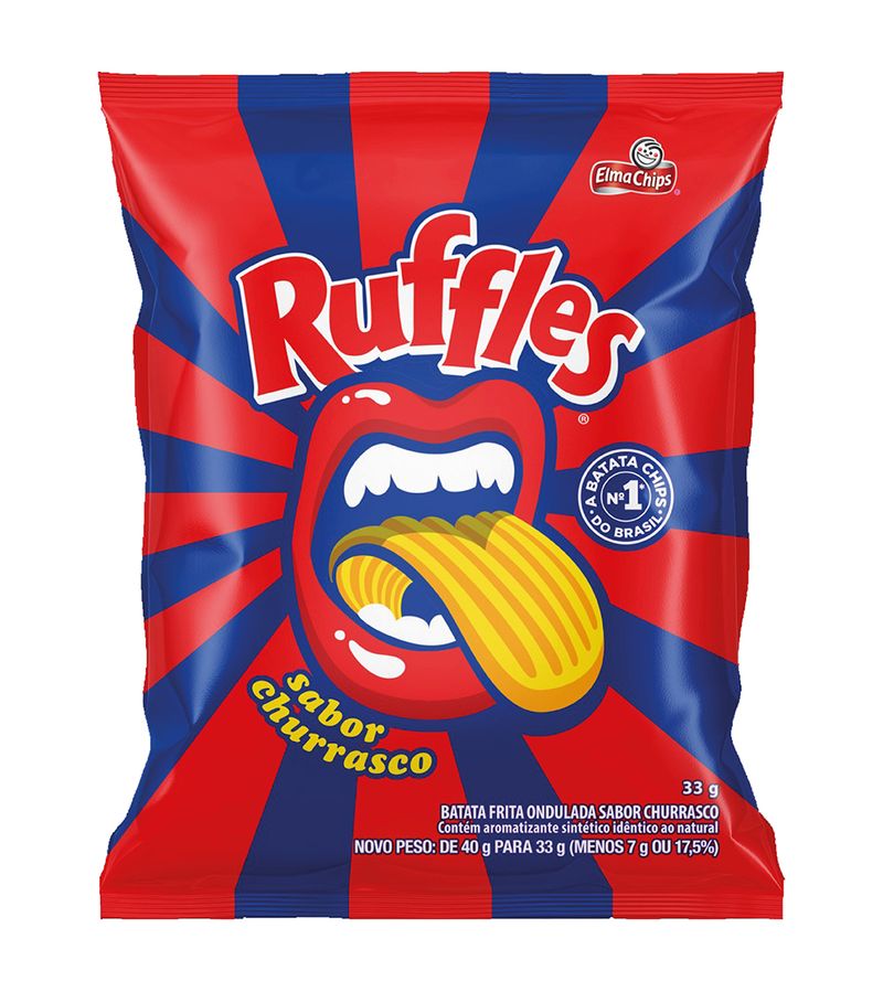 BATATA RUFFLES 33GR CHURRASCO