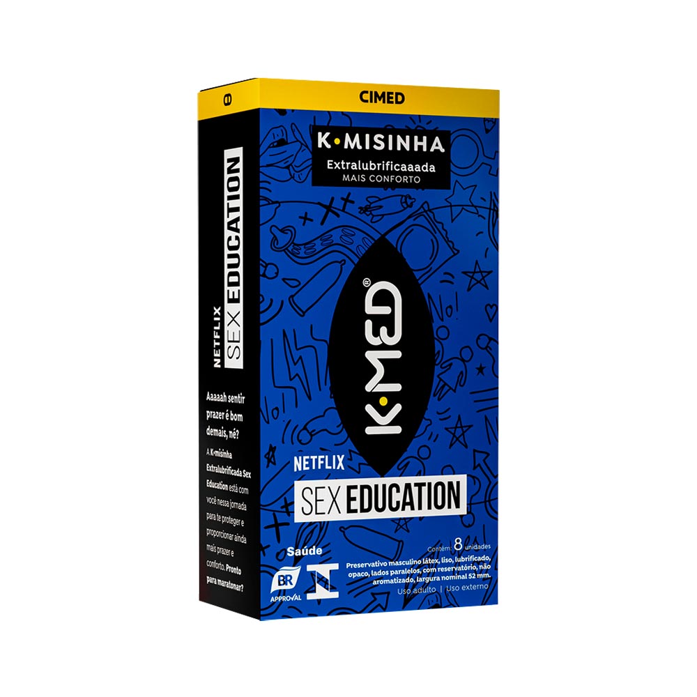 PRESERVATIVO K-MED SEX EDUCATION COM 8 EXTRALUBRIFICADA - Drogaria