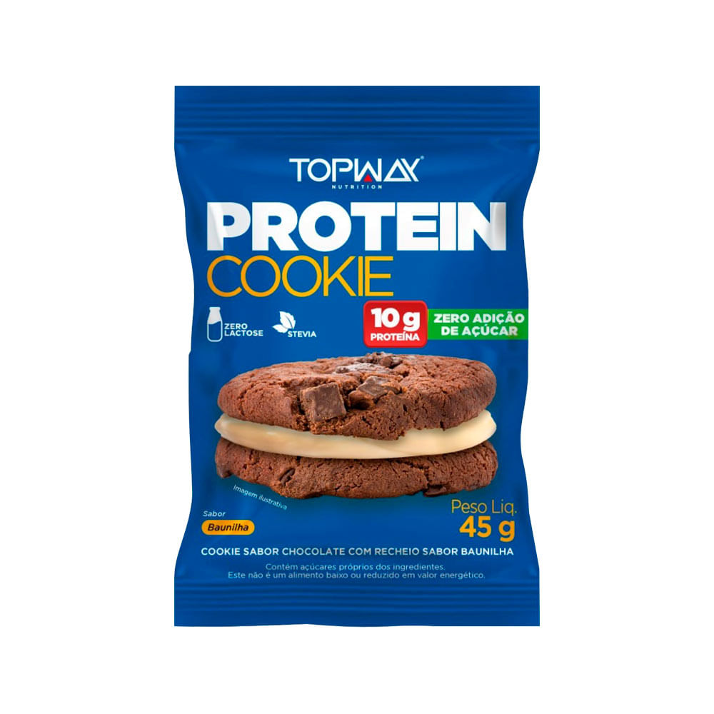 PROTEIN COOKIES TOPWAY 45GR BAUNILHA - Drogaria Catarinense