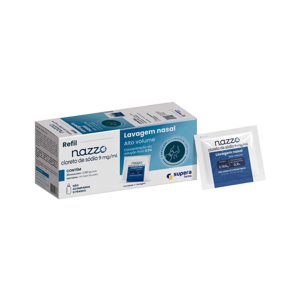 NAZZO COM 30X2,16GR SACHES + FRASCO 0,9% - Drogaria Catarinense