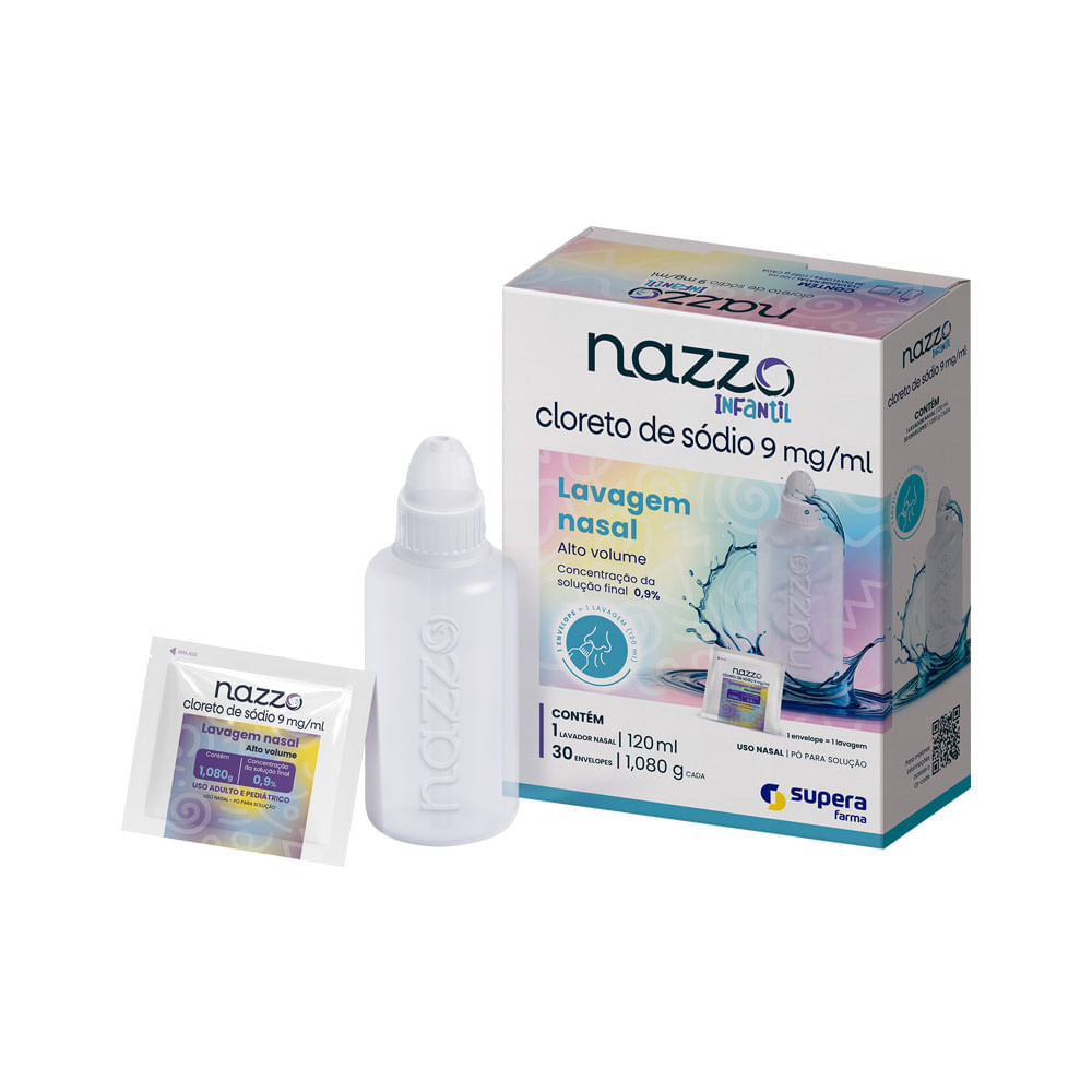 NAZZO INFANTIL COM 30X1,08GR SACHES + FRASCO 0,9% - Drogaria