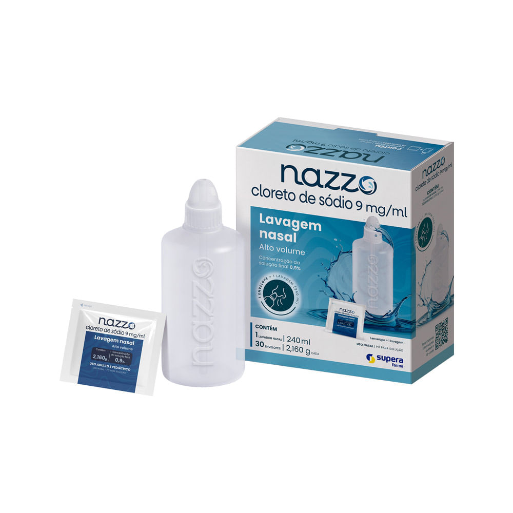 NAZZO COM 30X2,16GR SACHES + FRASCO 0,9% - Drogaria Catarinense