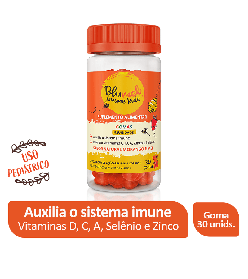Suplemento-Alimentar-em-Gomas-Morango-e-Mel-Imunidade-Blumel-Imune-Kids-30-Gomas