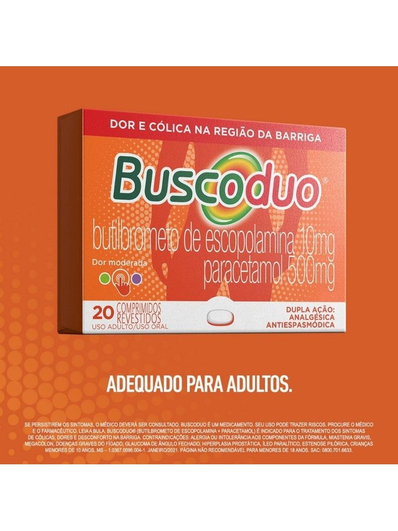 Butibrometo-de-Escopolamina-10mg-Paracetamol-500mg-Buscoduo-20-Comprimidos