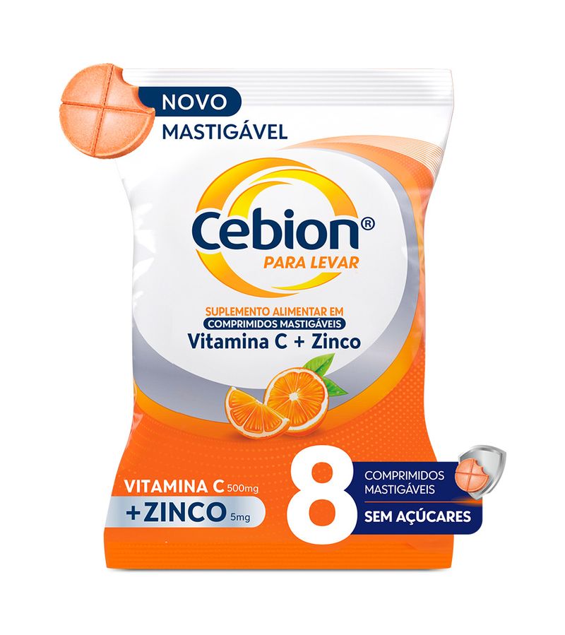 Suplemento-Alimentar-Vitamina-C---Zinco-Cebion-Para-Levar-8-Comprimidos-Mastigaveis