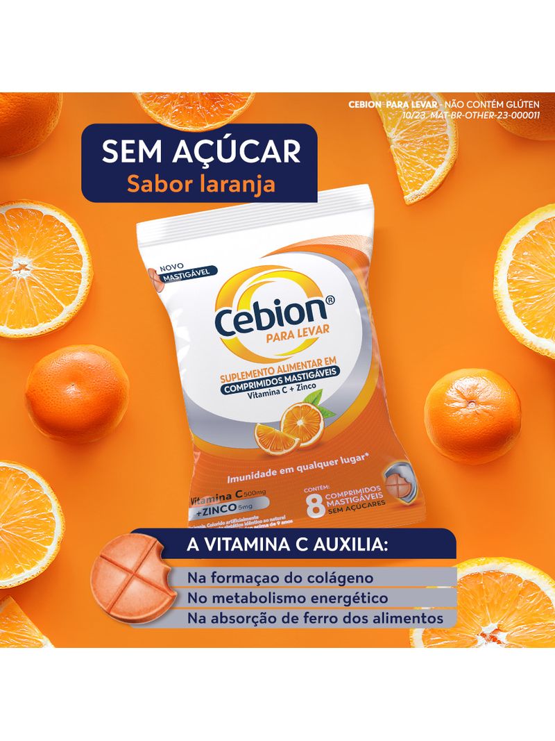 Suplemento-Alimentar-Vitamina-C---Zinco-Cebion-Para-Levar-8-Comprimidos-Mastigaveis