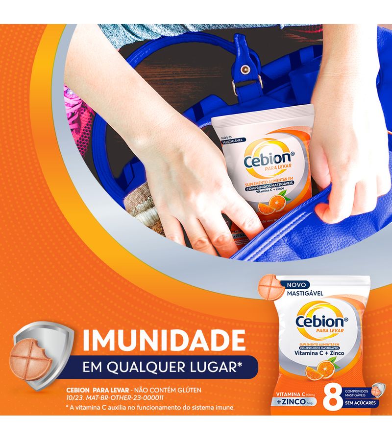 Suplemento-Alimentar-Vitamina-C---Zinco-Cebion-Para-Levar-8-Comprimidos-Mastigaveis