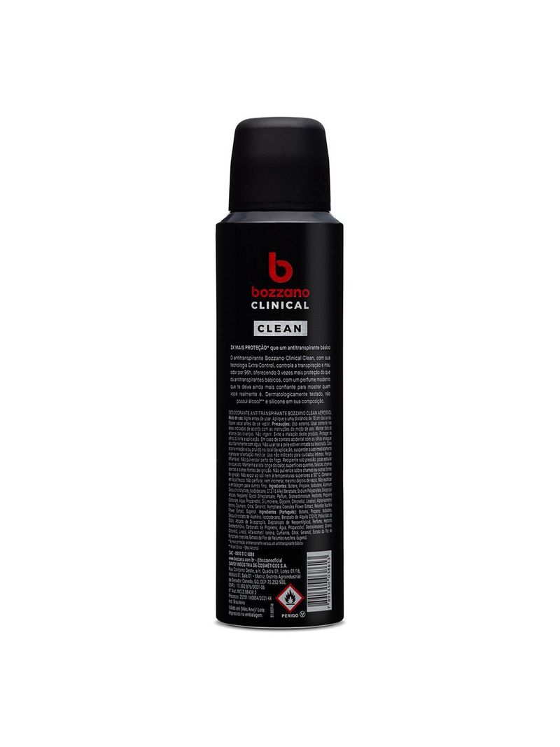 Desodorante-Bozzano-Masculino-Clinical-150ml-Aerossol-Clean