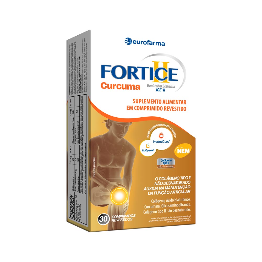 FORTICE CURCUMA COM 30 COMPRIMIDOS REVESTIDOS - Drogaria Catarinense