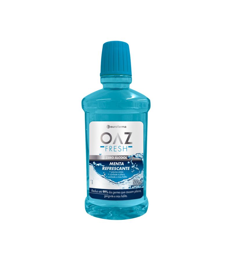 Enxaguante-Bucal-Menta-Refrescante-Zero-Alcool-OAZ-Fresh-500ml