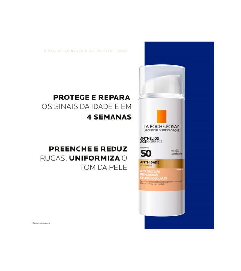 Protetor-Solar-Gel-Creme-Anti-idade-FPS-50-Cor-2.0-Anthelios-Age-Correct-La-Roche-Posay-50