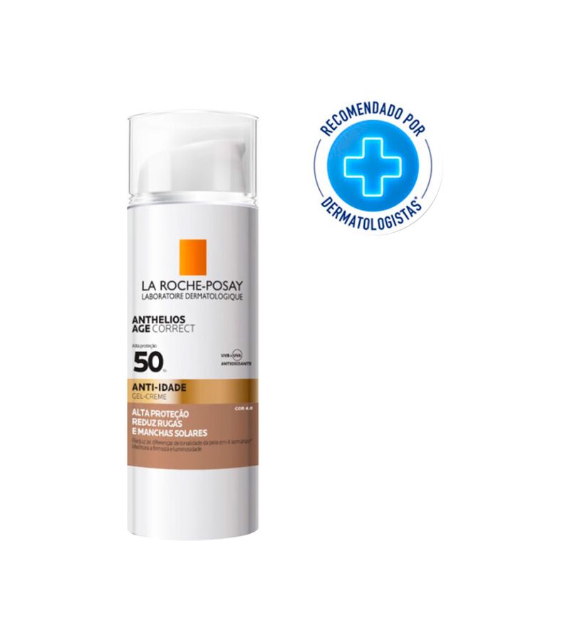 Protetor-Solar-Gel-Creme-Anti-idade-FPS-50-Cor-4.0-Anthelios-Age-Correct-La-Roche-Posay-50