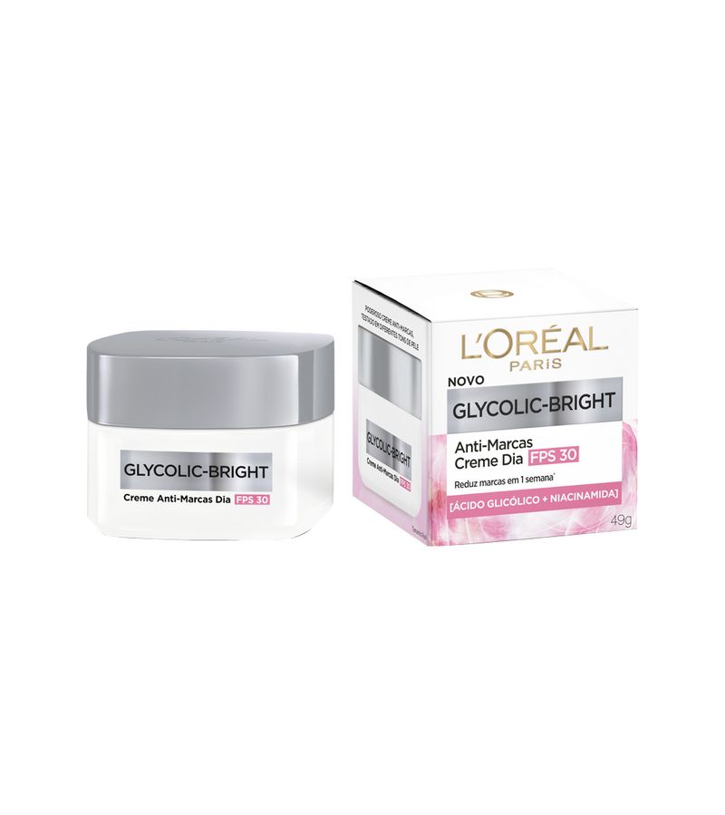 Creme-Anti-Marcas-Dia-Acido-Gicolico-e-Niacinamida--Loreal-Glycolic-Bright-49ml